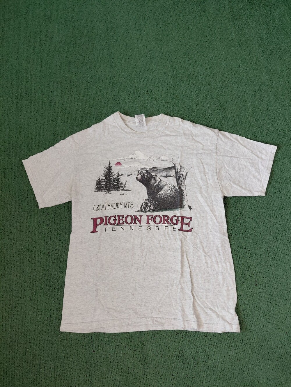 VINTAGE 1998 Great Smoky Mountains Pigeon Forge Tennessee 90's Bear Nature Gray